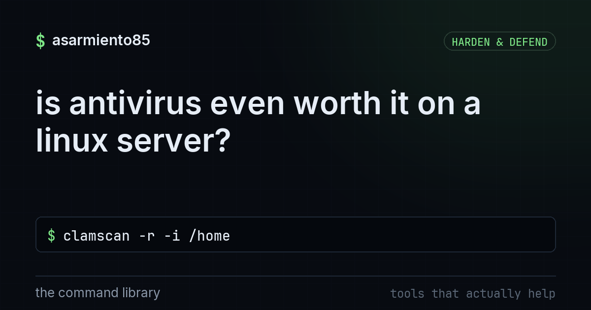 is antivirus even worth it on a linux server?