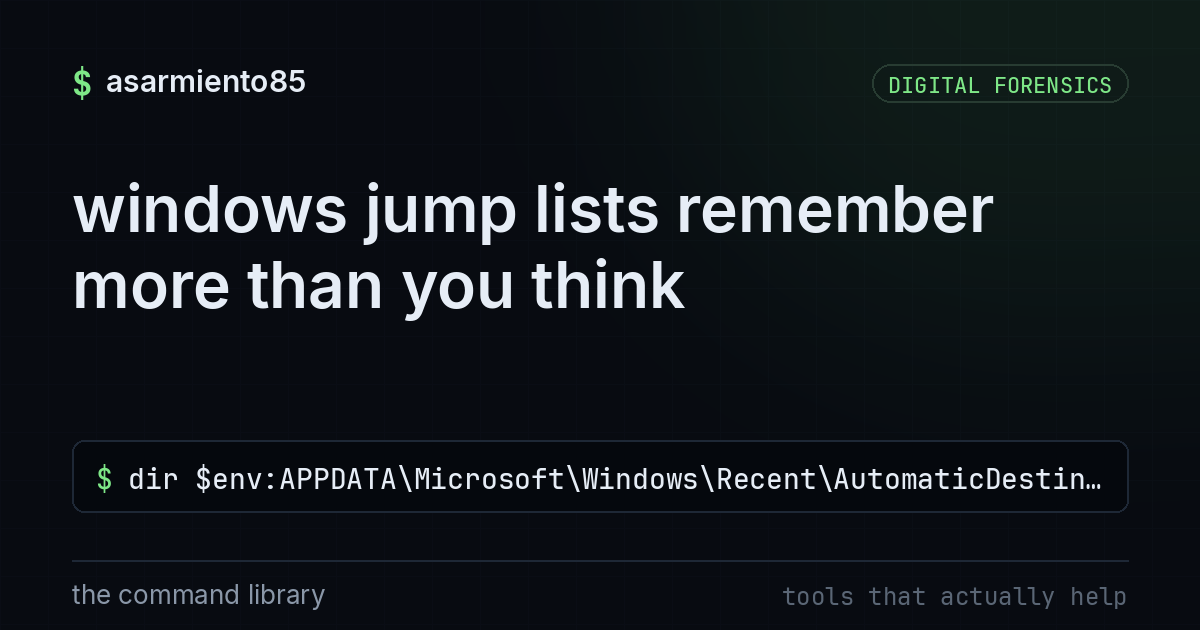 windows jump lists remember more than you think