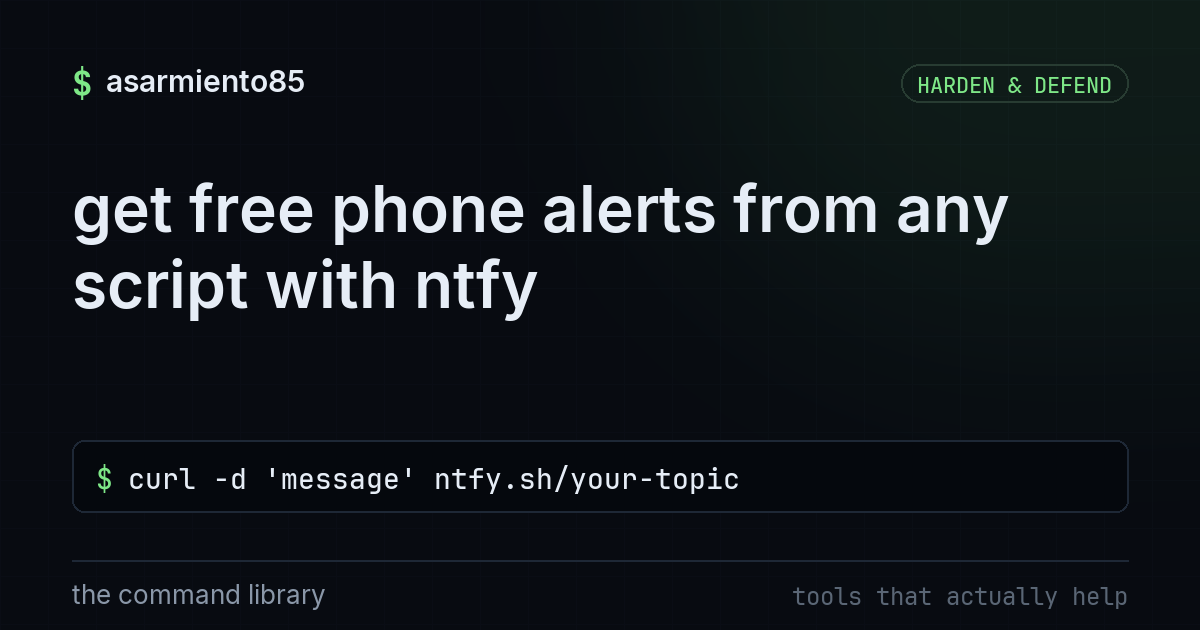 get free phone alerts from any script with ntfy