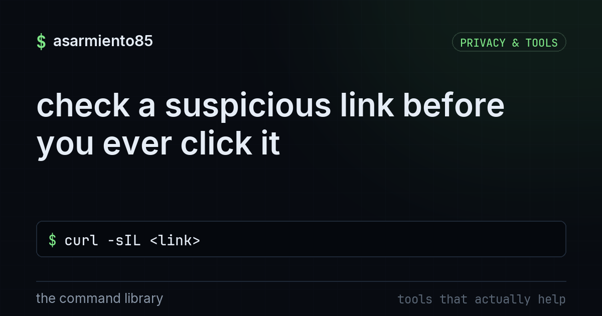 check a suspicious link before you ever click it