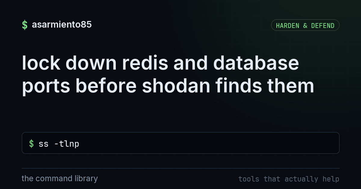 lock down redis and database ports before shodan finds them