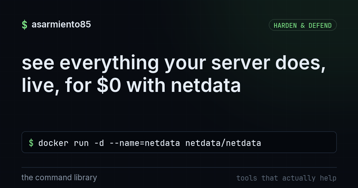 see everything your server does, live, for $0 with netdata