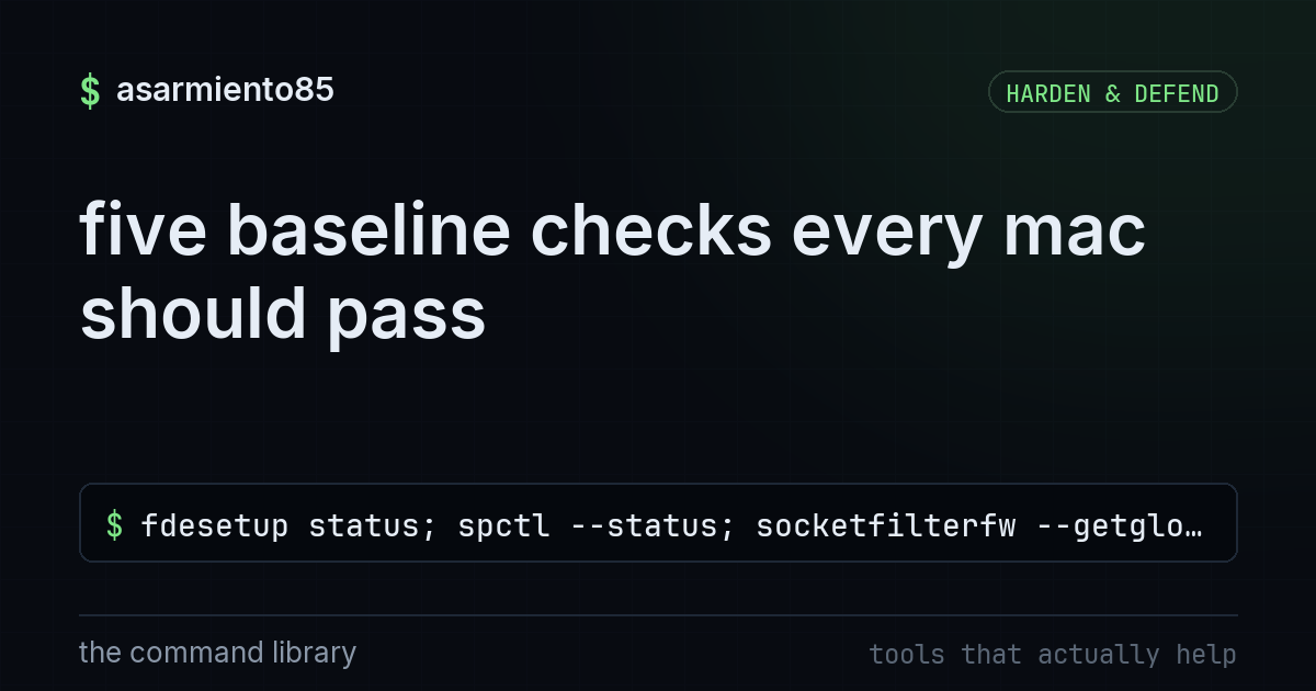 five baseline checks every mac should pass