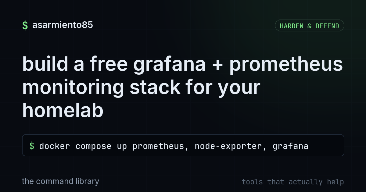 build a free grafana + prometheus monitoring stack for your homelab